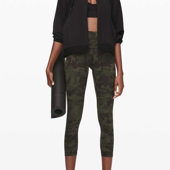 Lululemon Wunder Under High-Rise Tight 25" Incognito Camo Multi Gator Green - 6 - Picture 1 of 1